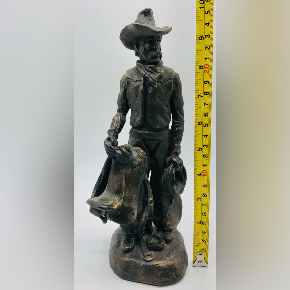 Vintage Tim Jackson Sculpture Cowboy Figure Western Figurine Collectible Decor - Picture 11 of 16